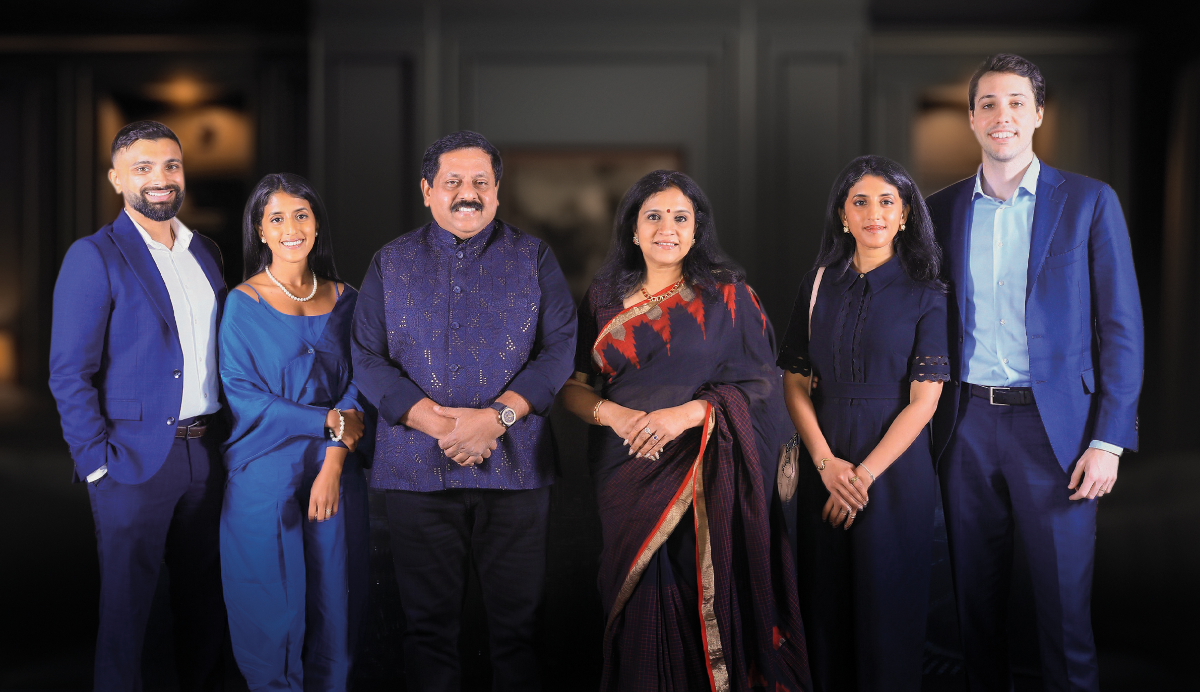 From Left: Neil Shah, Nivedya Sohan Roy, Sir Sohan Roy Mrs. Abhini Sohan Roy, Nirmalya Sohan Roy, Gilberto Zambrini