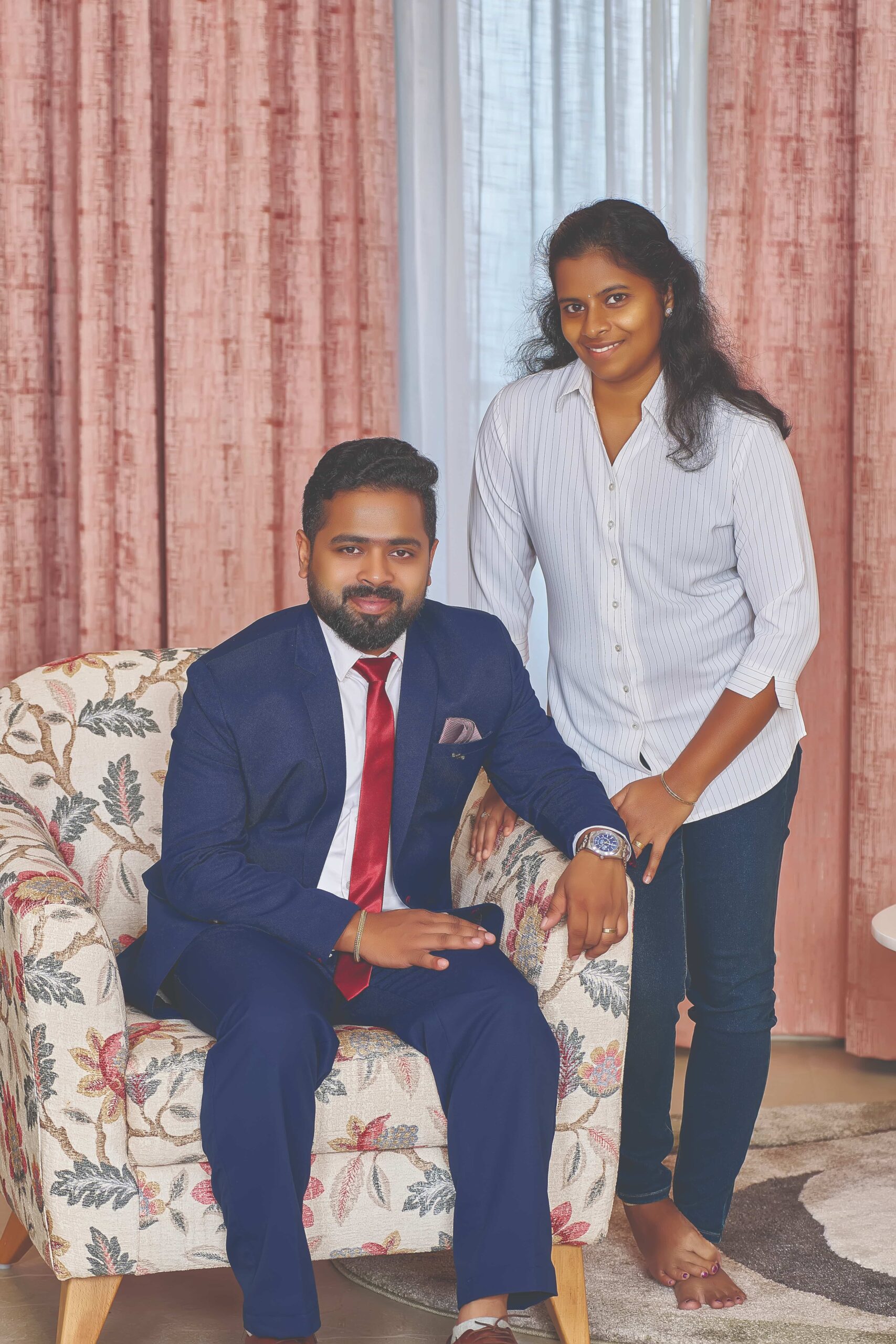 Jijin Jimmichan with wife Dona